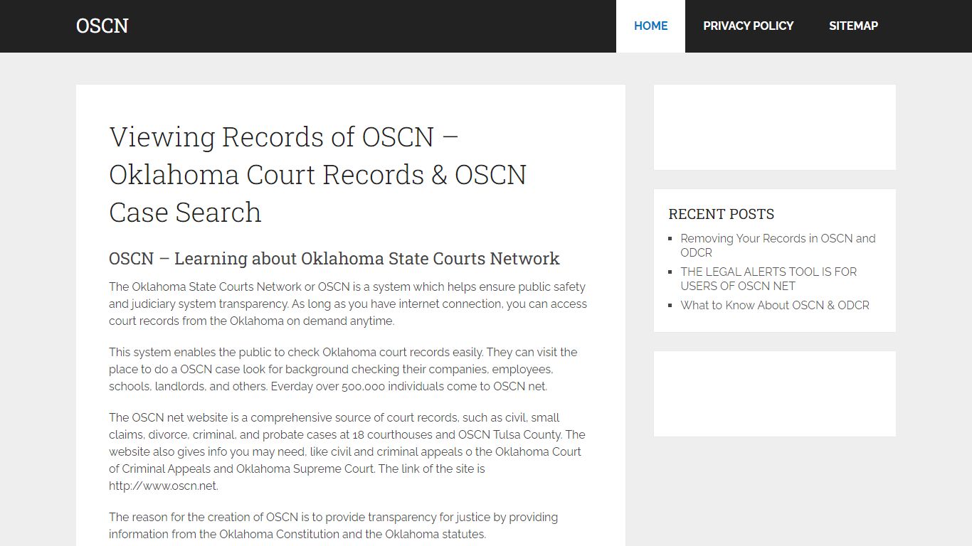 OSCN - Oklahoma Court Records & Case Search